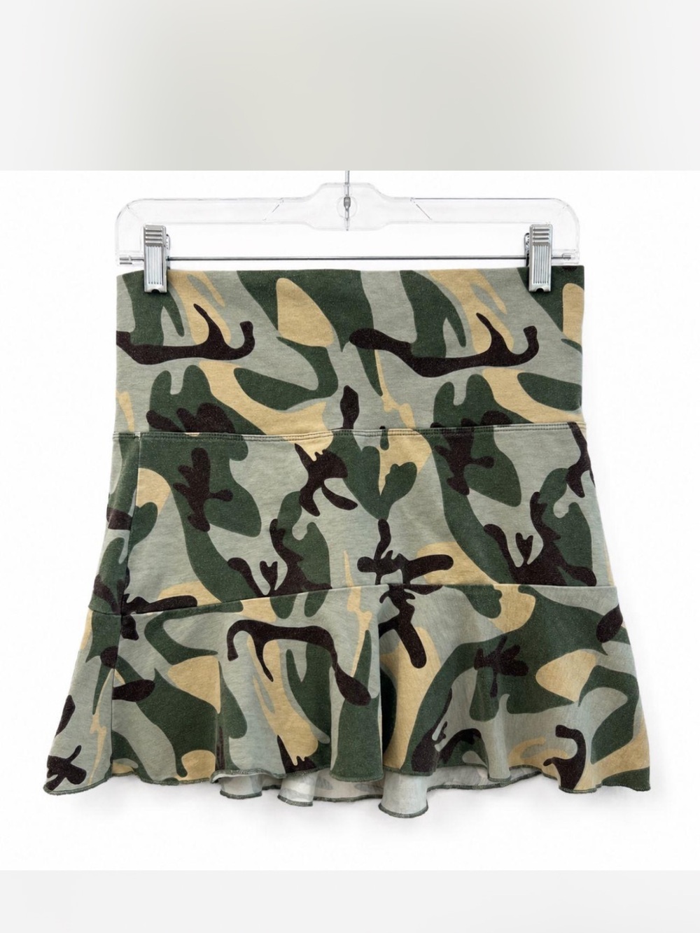 Vintage Y2K Mini Skirt, Camo Preppy Miniskirt Size XS Printed Summer Skirt